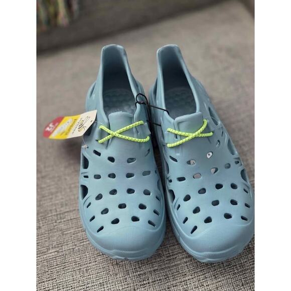 🐝 Joybees Kids Trekking Shoes – Steel Blue/Citrus – Size J2 🐝 - Picture 2 of 5